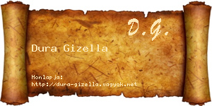 Dura Gizella névjegykártya